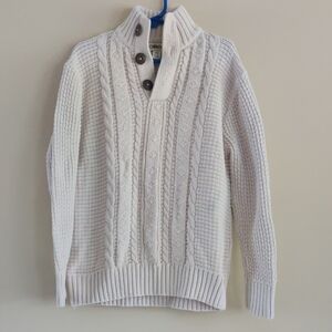 Cherokee Boys Cream Cable Knit Sweater Size 6-7